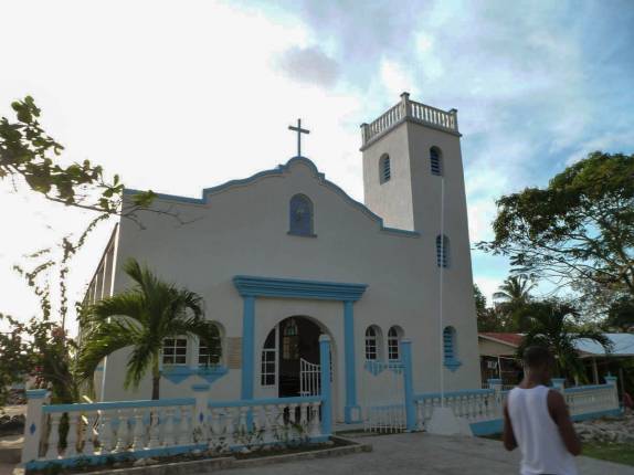 Igreja em Providencia, ilha colombiana no mar do Caribe